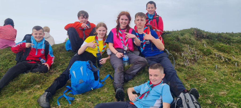 Group of Dungarvan Scouts on a hike